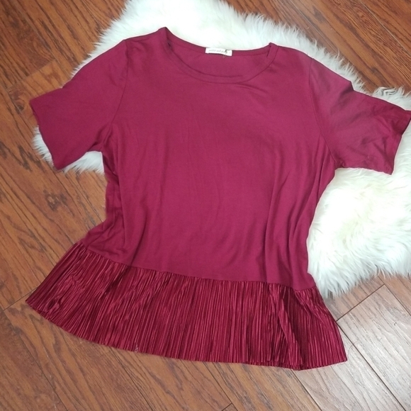 Pebble & Stone Tops - Pebble & Stone Peplum Blouse